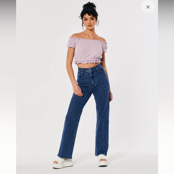 Hollister Social Tourist Jeans Women’s 27 Blue Ultra High Rise Straight Distress - Picture 1 of 13